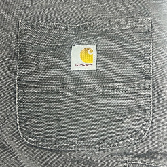 Carhartt Rugged Flex Fit Canvas Work Shorts Mens Size 40 Relaxed Fit Gray FLAWS - Picture 3 of 14